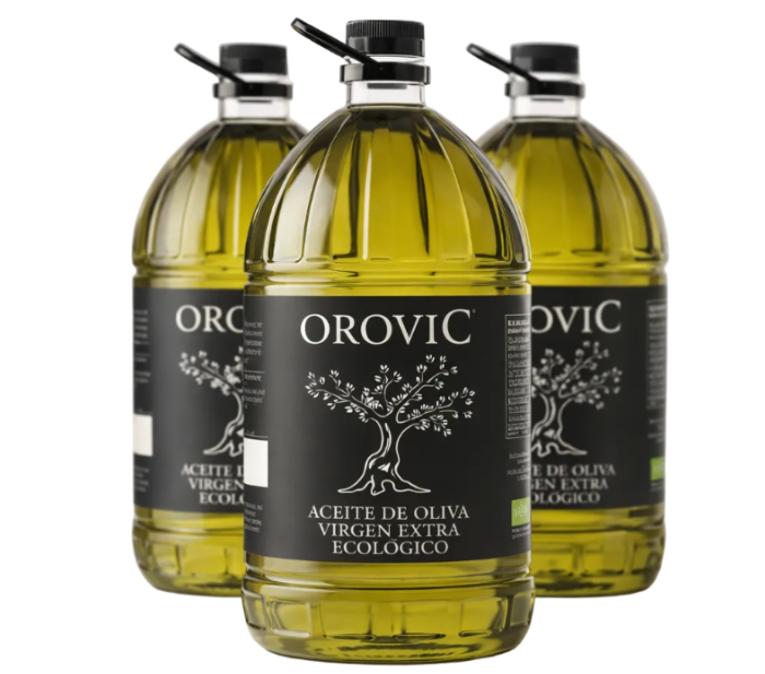OROVIC Organic EVOO – 5L PET Bottle PACK 3 Units