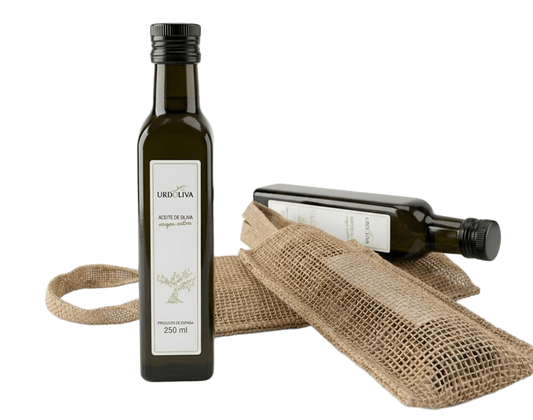 Urdoliva Premium Extra Virgin Olive Oil Glass Bottle 250ml + Jute Bag